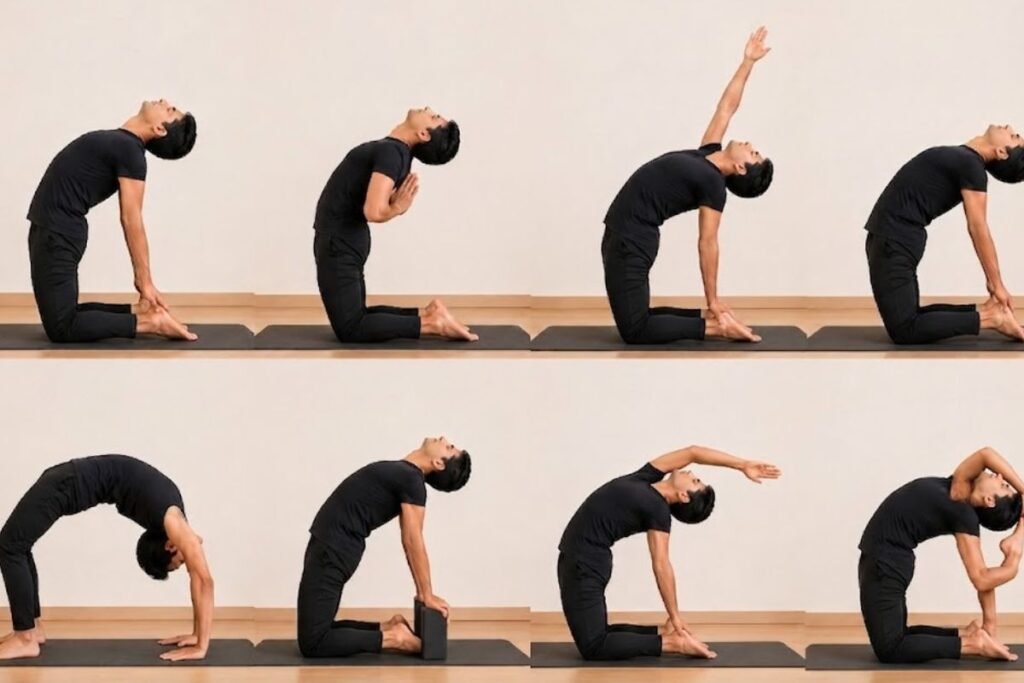 Camel Pose Yoga Variations