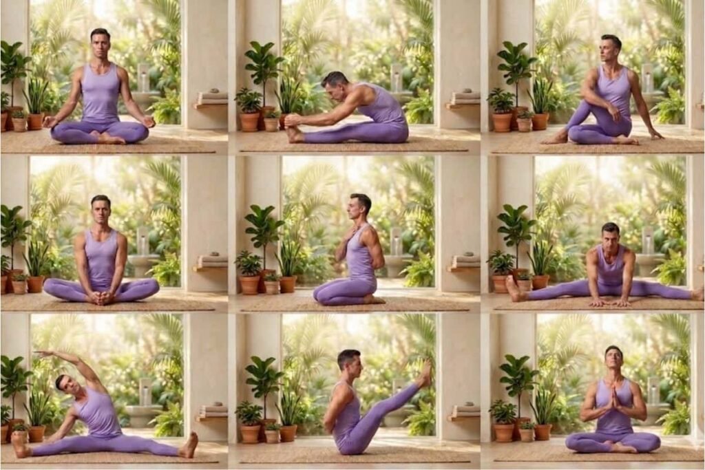 Different Variations Of Seated Yoga Poses