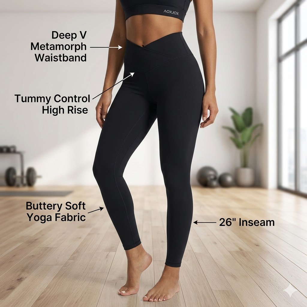 Aoxjox High Waisted Workout Leggings