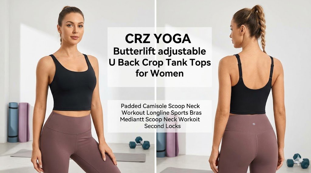 CRZ YOGA Butterlift U Back Crop Tank Tops